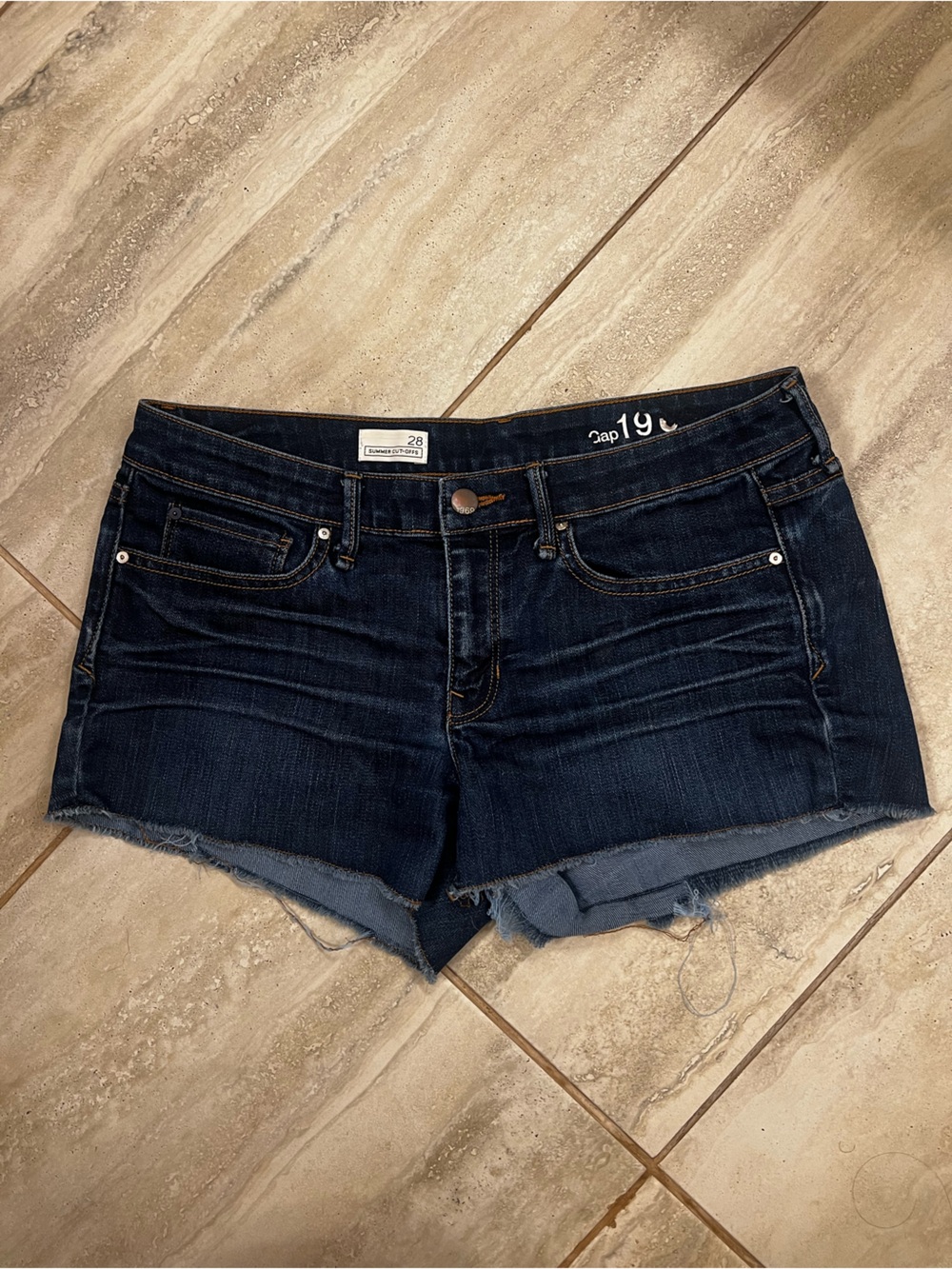 GAP Dark Blue Denim Cutoff Shorts